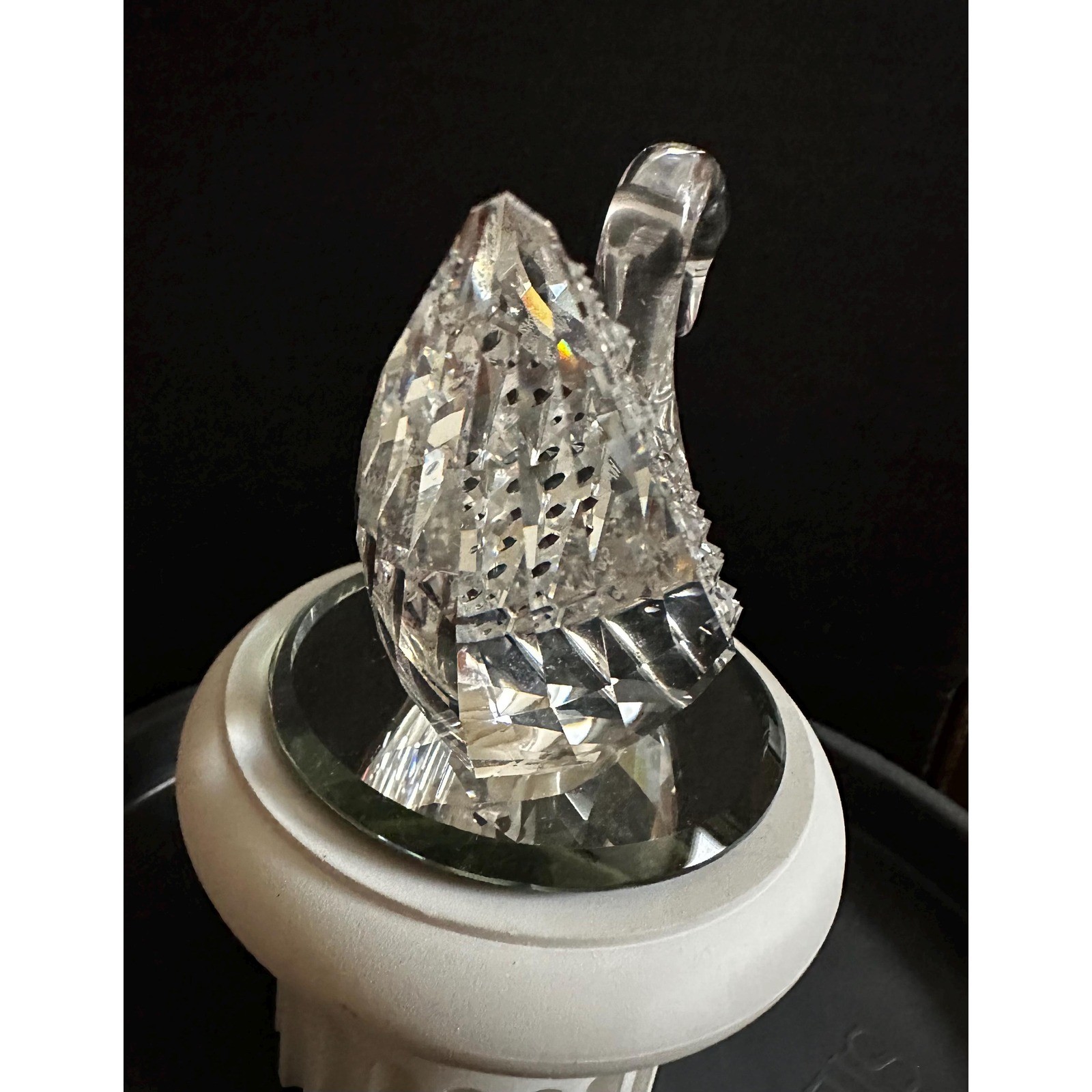 Swarovski Crystal SWAN Figurine & Stand 100 Years edition