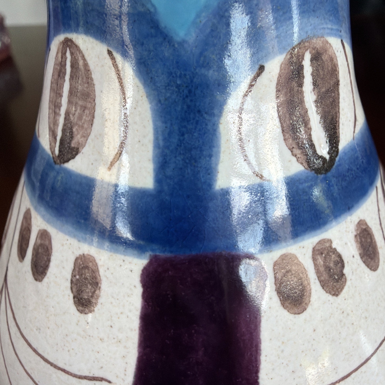 Rare Vintage Giovanni De Simone Signed “Cat Vase” Italian 9.75” Picasso Trained