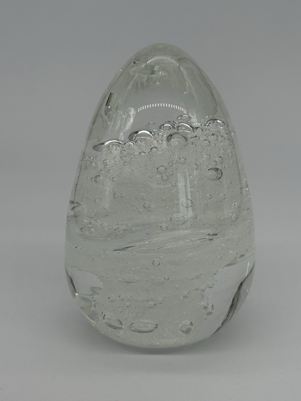 Rollin Karg Art Mary Jane Teall Award Glass Iridescent Paperweight 5.5” 2 lbs.