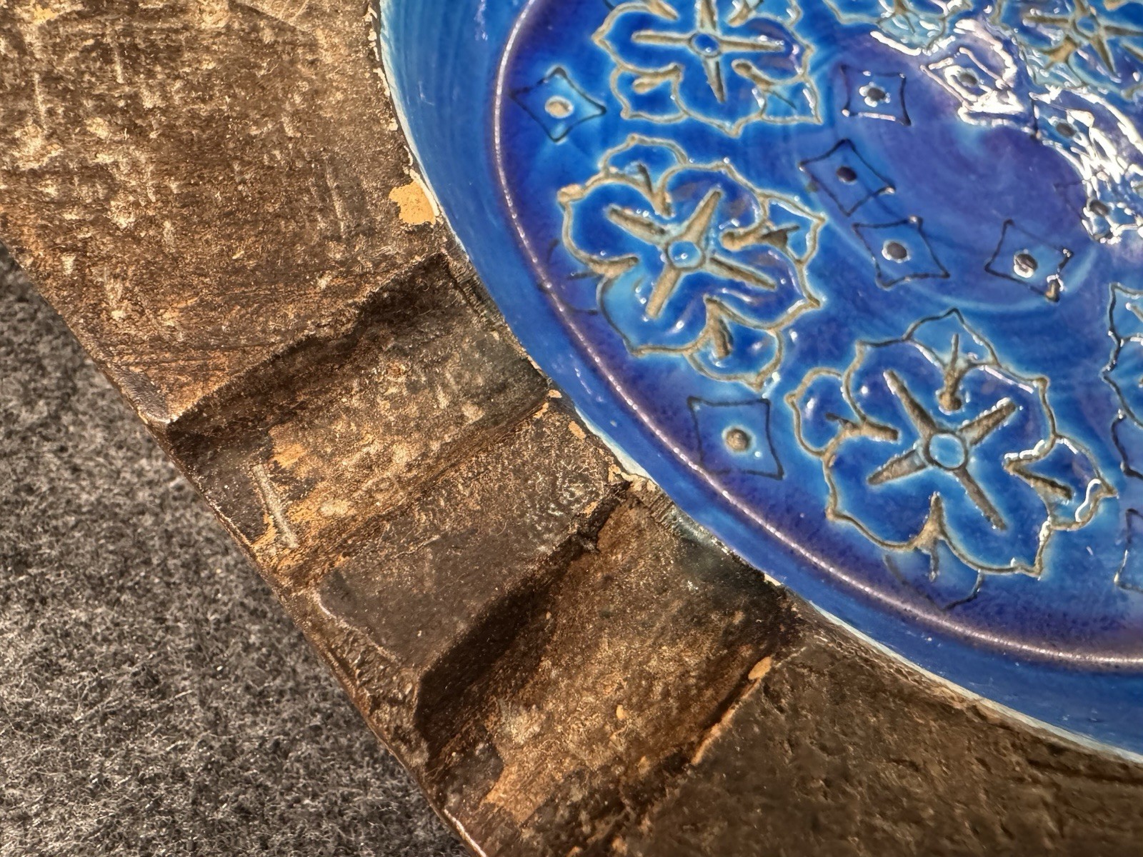 MCM Bitossi Rimini Blue 8.75″ Cigarette & Cigar ASHTRAY Pottery Italy Aldo Londi