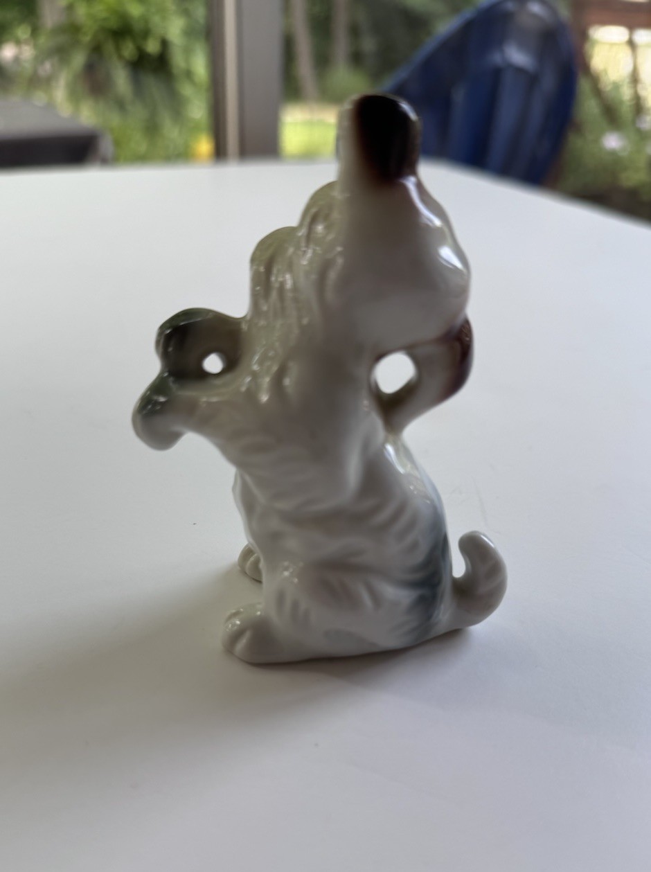 Vintage Terrier Scottie Dog Puppy figurine Japan glazed