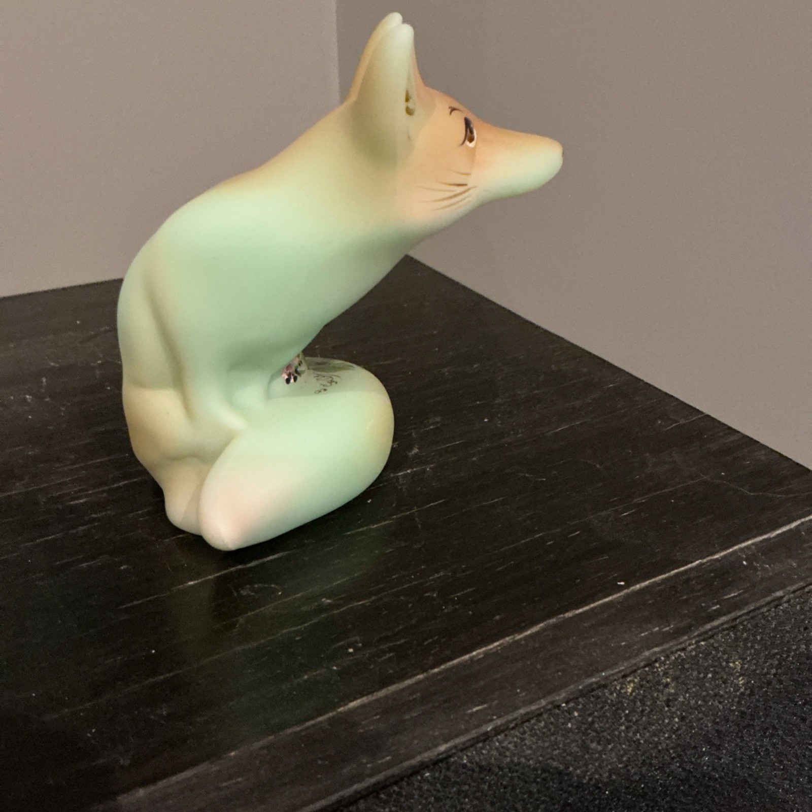 Fenton Glass Jadeite Jade Green Porcupine Fox Figurine Ltd Ed M. Kibbe #10/30