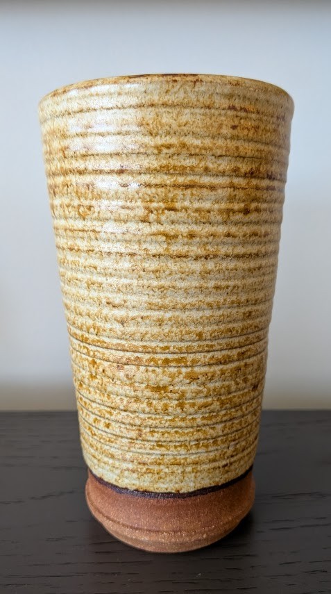 Vintage SET OF 4 Hand Thrown Studio Art Pottery 16 Oz Tall Tumblers – Signed