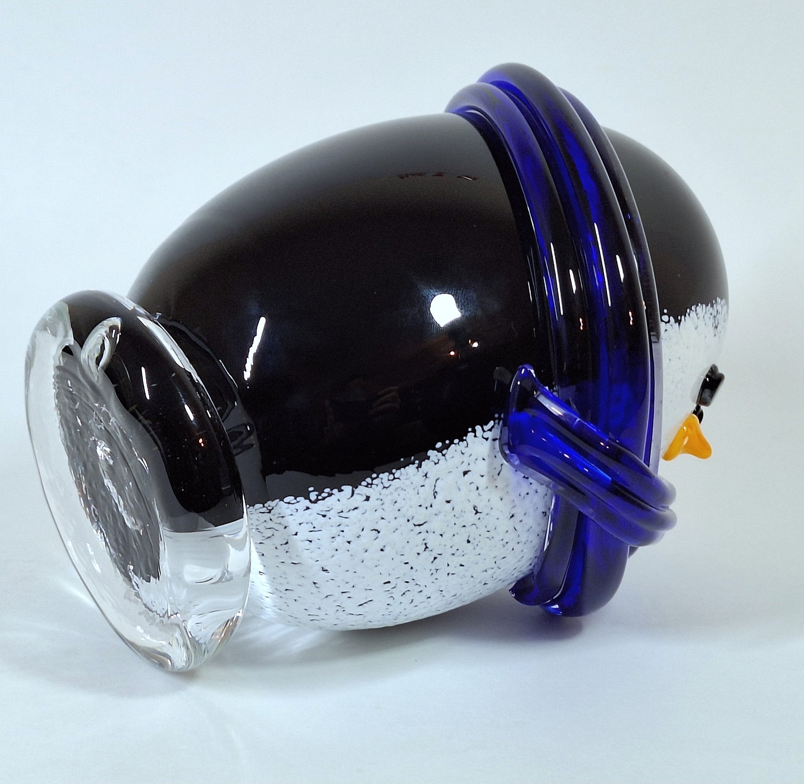 Joe Hobbs Handblown Art Glass Penguin Cute Animal Figure 5.5″ FREE SHIPPING