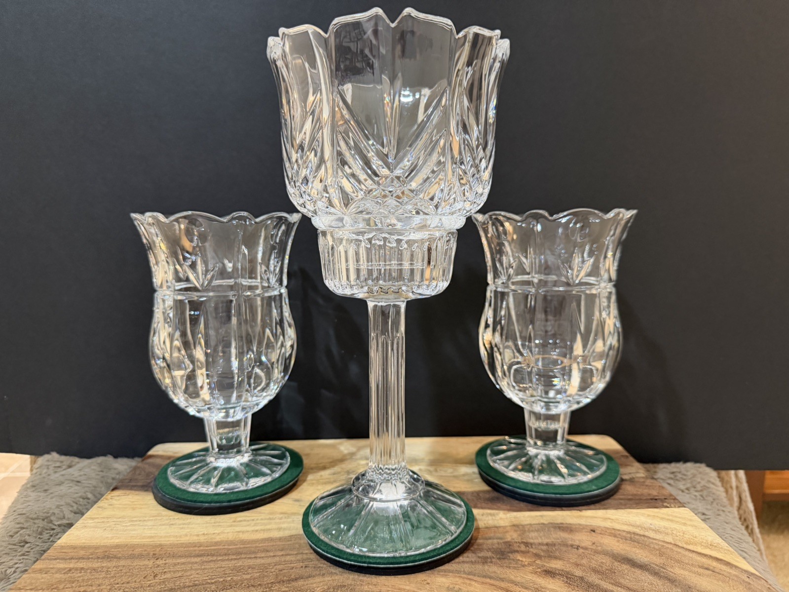 Godinger Shannon Elegant Glam 26% Lead Crystal Candleholder & Shade 10.5” *NEW*