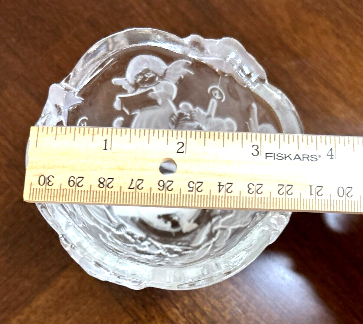 Mikasa “Holiday Lights” Candle Holder Votive Frosted/clear Angels