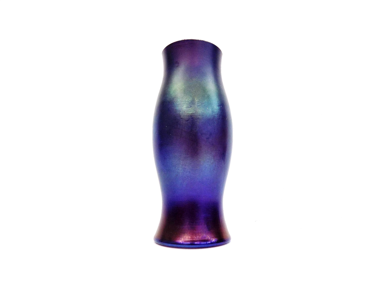 Lovely Antique Iridescent Amethyst Art Glass Vase, Probably Loetz