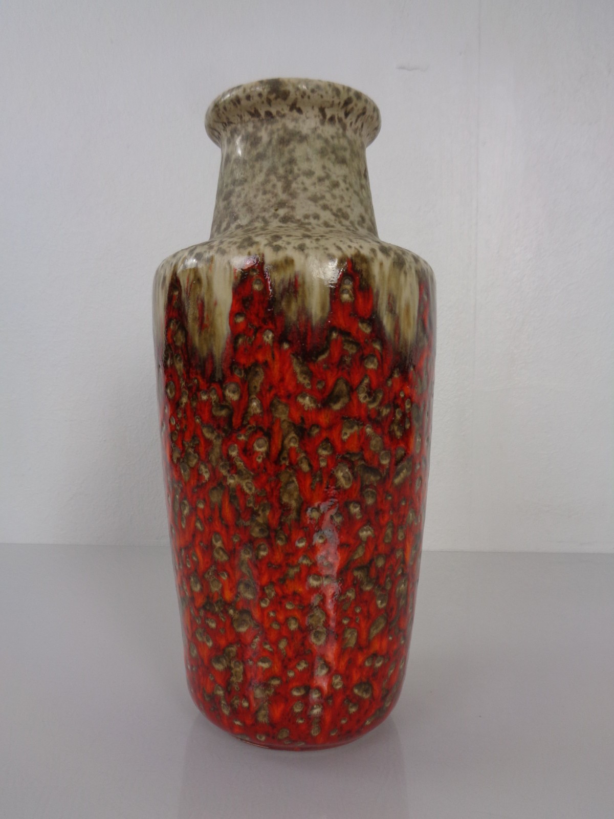Übelacker Fat Lava Ceramic Vase 1538/26 W.Germany 1970s Signed