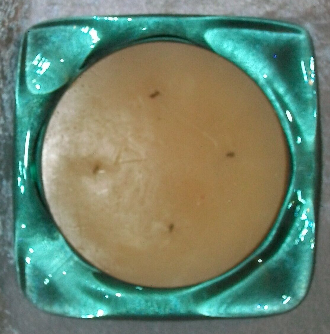 Pier 1 Imports Turquoise Blue Recycled Art Glass Tropical Multi Tealight Candle