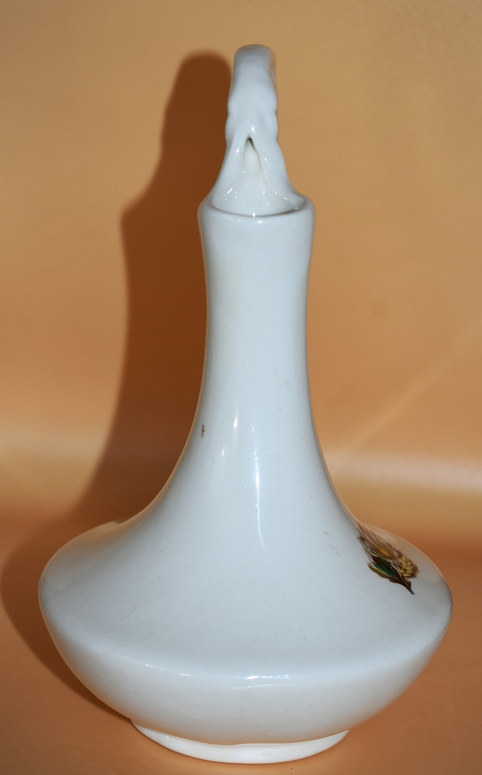 Midcentury Namron Art Deco Pottery Handmade Daisy Handled Vase Incised DP Mark