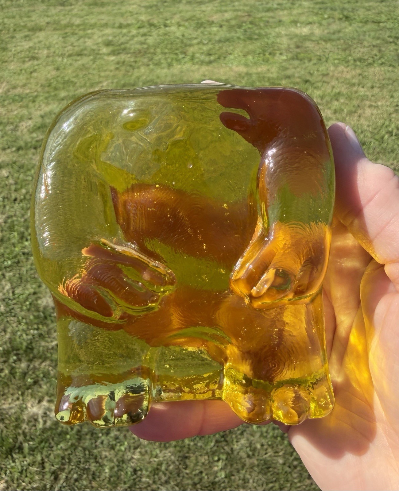 Blenko Glass Grafton Monster Cryptid Critter – Citrine 2524C I Glow!!!