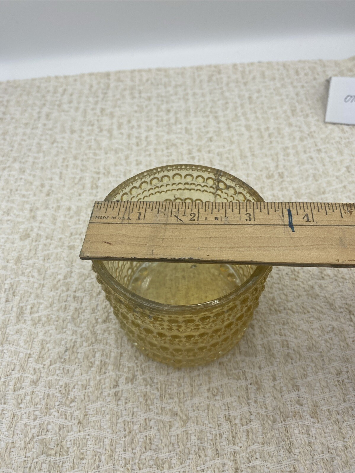 1 Light Amber KASTEHELMI Votive Tealight Candle Holder 3 Inches Tall