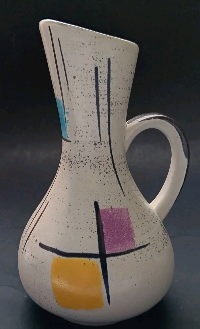 Vintage MCM Pottery Pitcher Vase, 7 inches tall – Made in West Germany