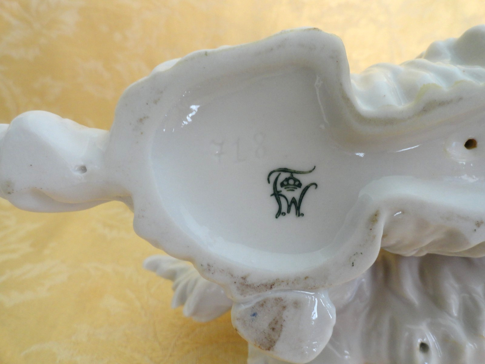 Vintage MZ Mark Porcelain Two Scottish Terrier Dogs Figurine