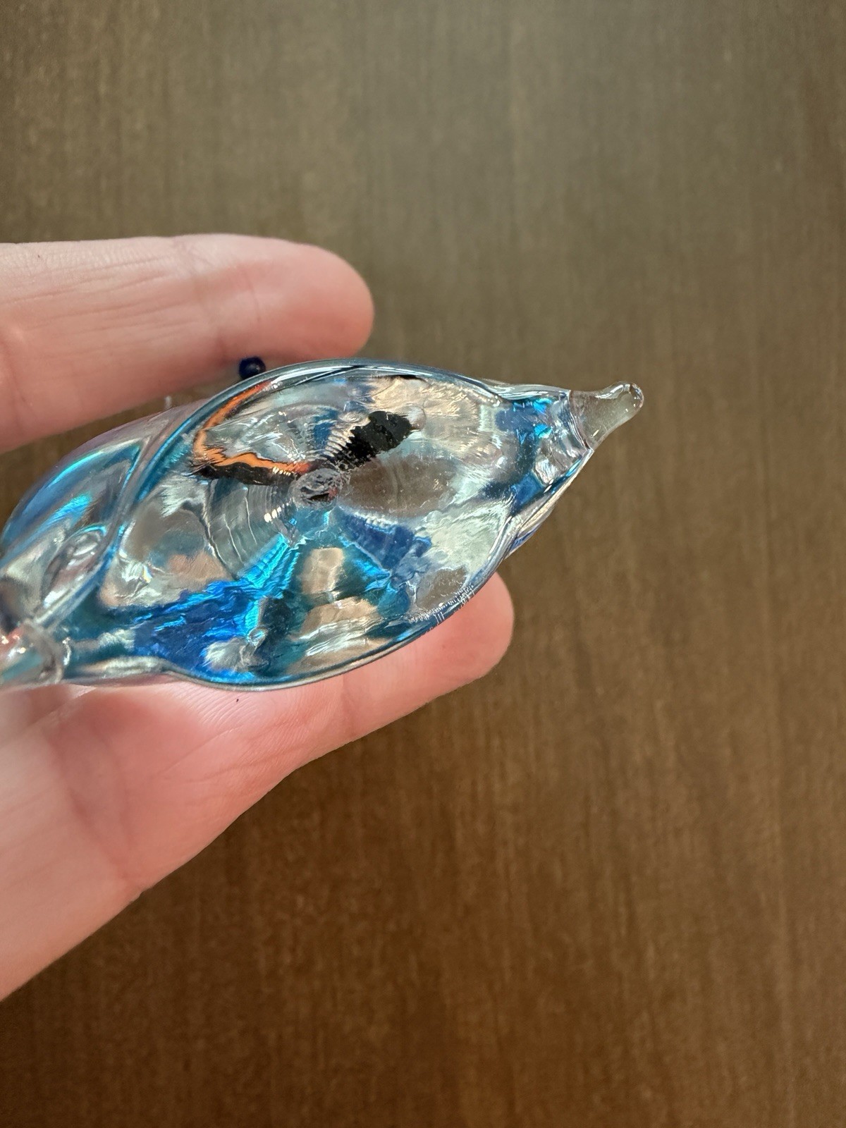 Art Glass Fish Paperweight Clear Drawstring Bag Fair Prize Decor