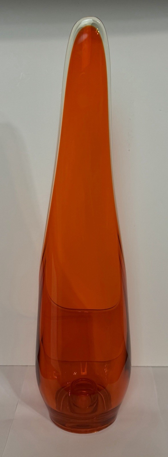 Viking Glass Persimmon Orange Taperglow Candle Holder Epic Series 16.5″ MCM