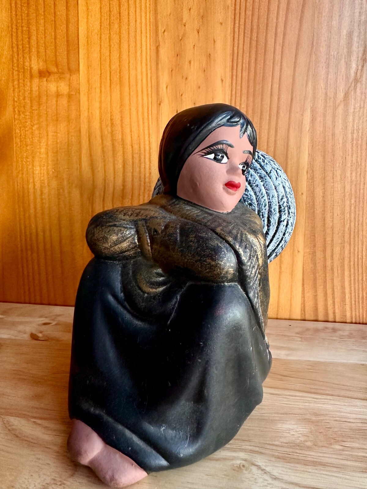 Vintage 7″ Sombrero Ceramic Sitting Figurines