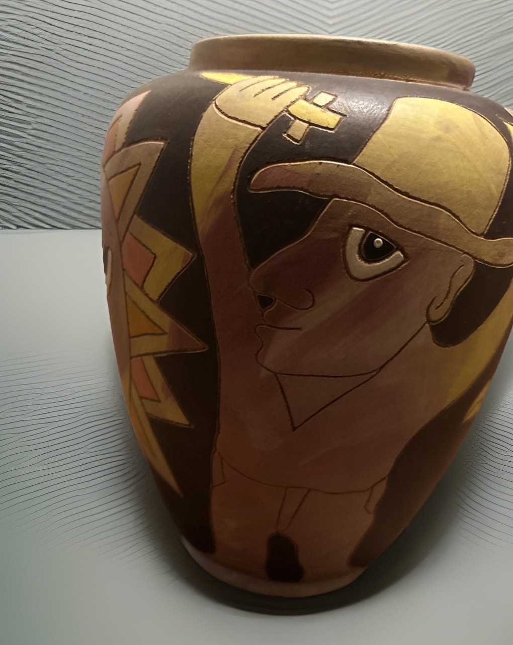 Washington Ledesma Hand-Painted Pottery Vase Limited Edition 1st out of only 25