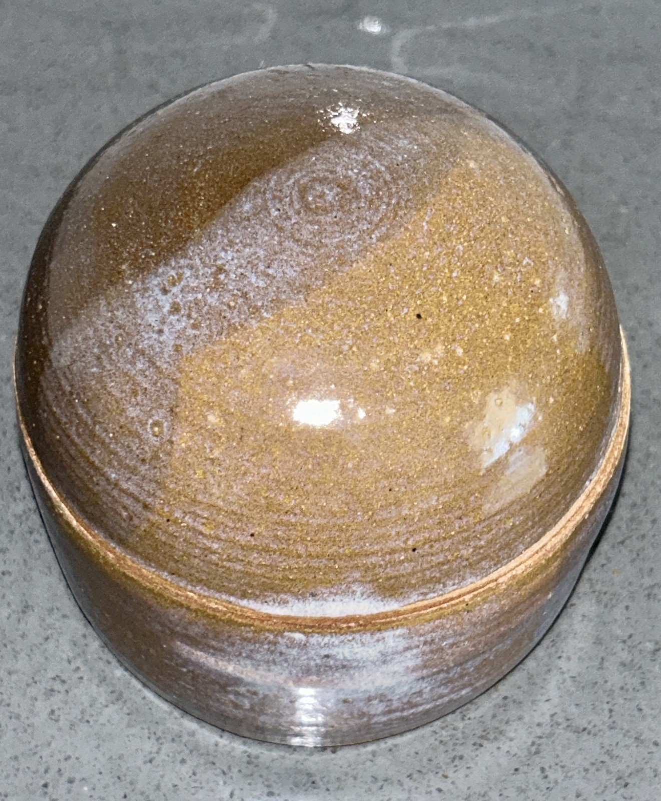 Studio Art Pottery Domed Canister Jar Container with Lid 4″ Artisan Signed Box