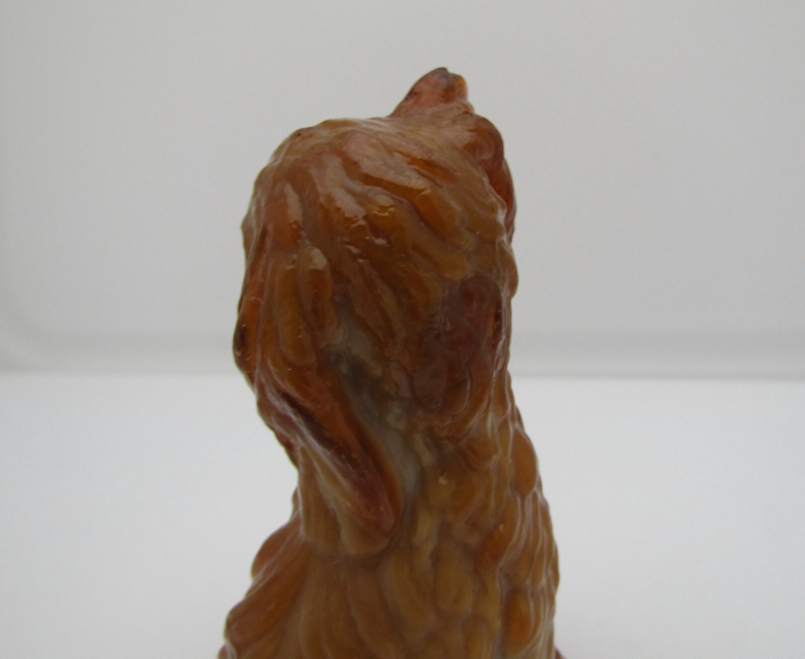 Boyd Crystal Art Glass Brown Slag Skippy the Dog Vintage 3 1/4″ Figurine