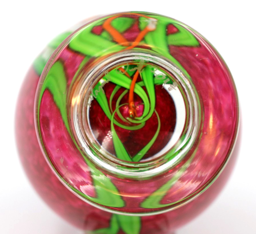 NOS Elegant MAYAUEL WARD Scent PERFUME Art Glass Studio Paperweight BOTTLE