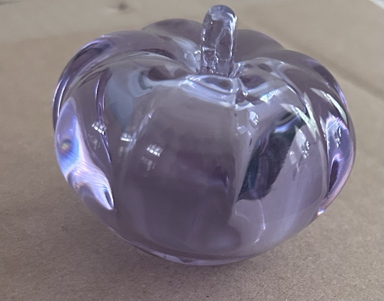 Lavender, blue neodymium small Fruit/Pumpkin paperweight