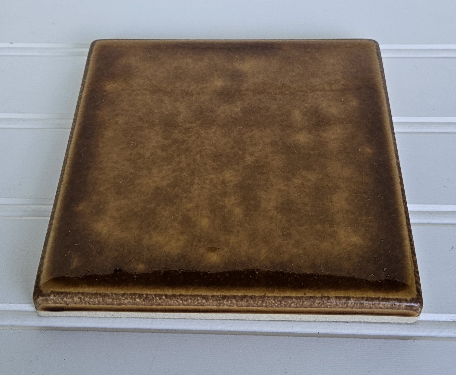 Motawi Tileworks Brown Chestnut Glazed Glossy Tile Ann Arbor Michigan 6×6 -TAA