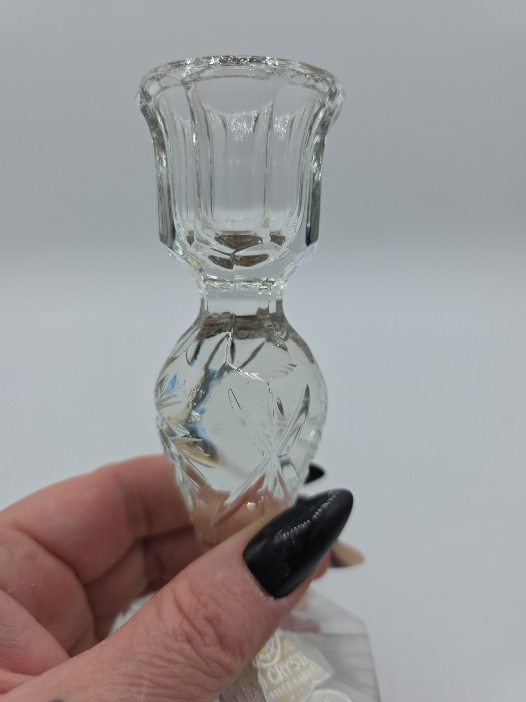 Crystal Clear Industries Pattern #2704 – Vintage Single Light Cut Candlestick