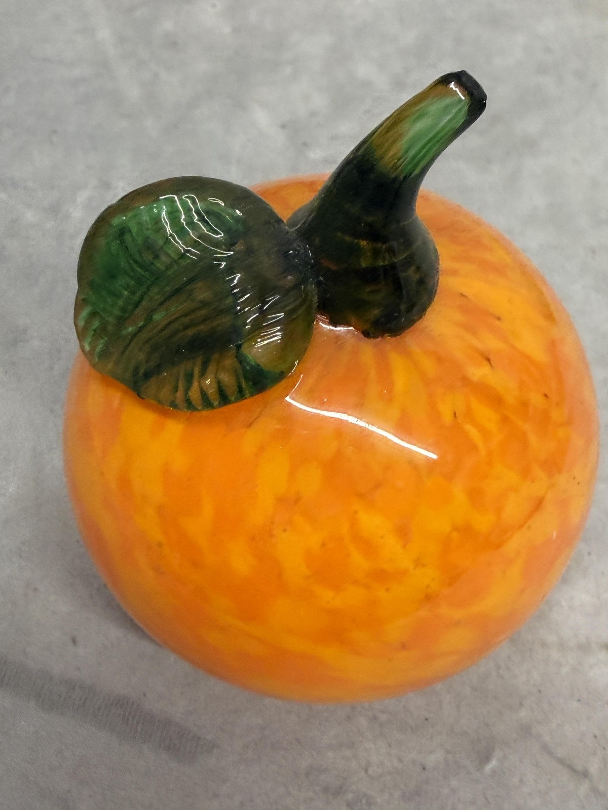 Hand Blown Art Glass Fruit Figurines Lot Set of 7 Grapes Apple Orange Lemon