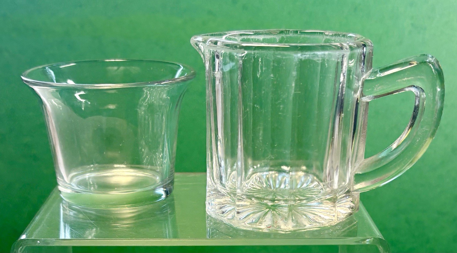 Miniature Glass Pitcher and Decorative Vase / Knicknacks, Potpourri, Display