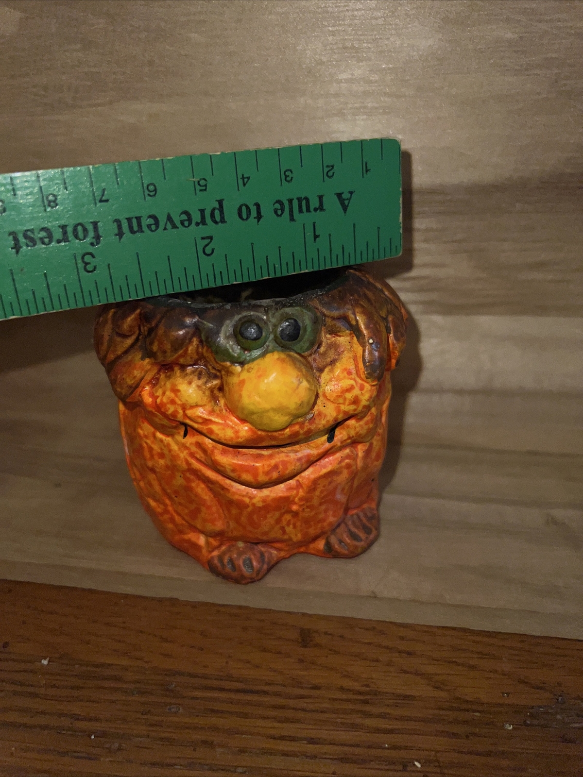 Vintage Unknown Monster Ceramic Candle Holder Marked P.O. Unique 1970’s Kitsch
