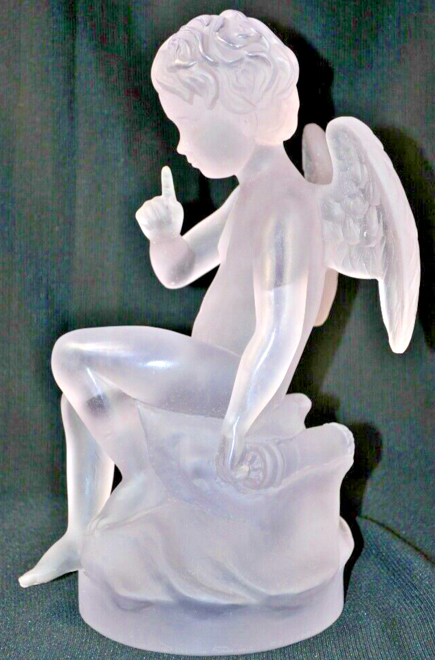 DAUM Crystal Cupidon Cupid Figurine Limited Edition Signed with COA NIB