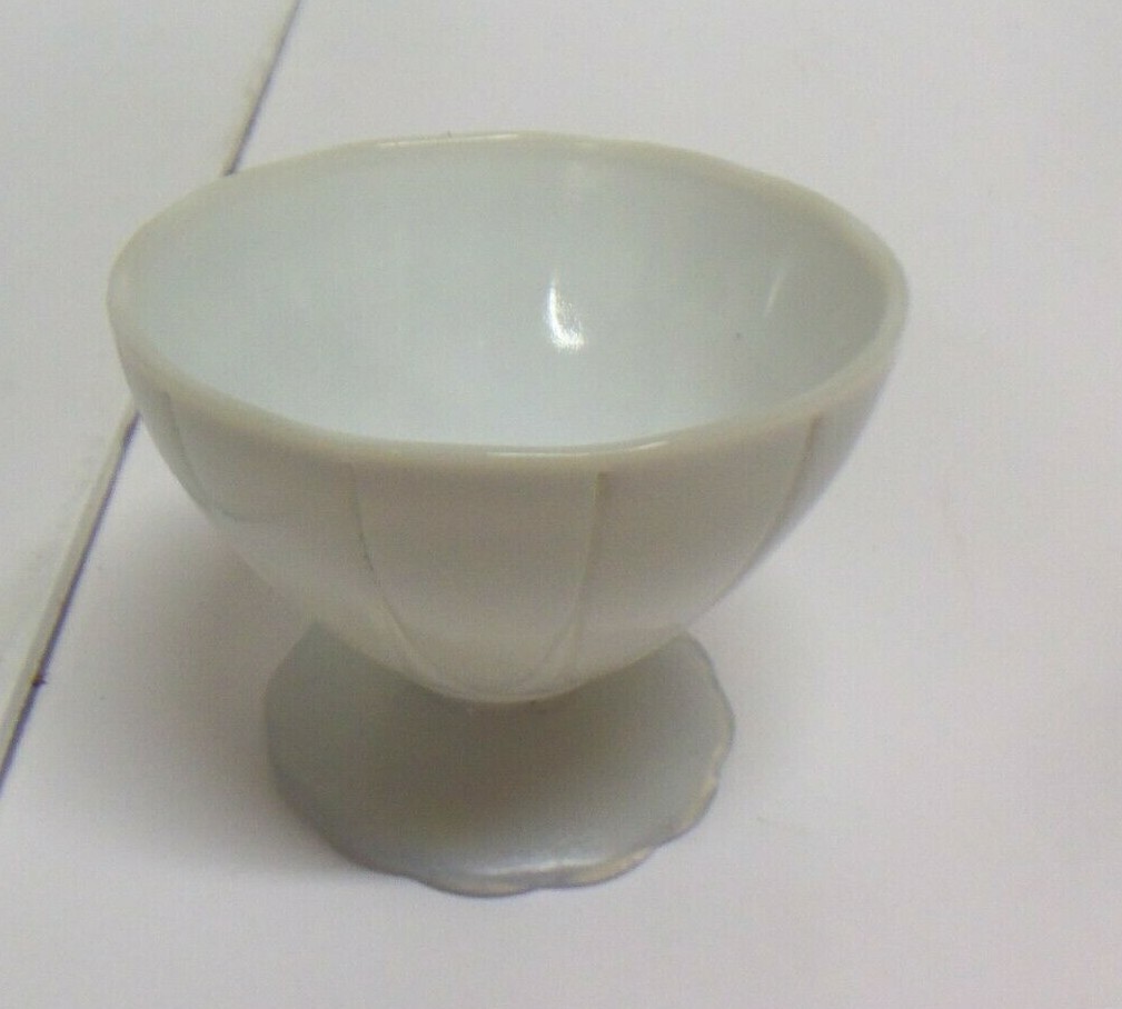Vintage Opalescent White Glass Pedestal Fruit Cup2 3/4″ Tall X 3 1/2″ Diameter