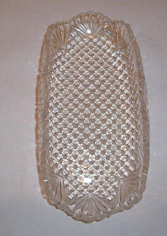 Tray U.S. GLASS No. 15041 eapg PATTERN GLASS Pineapple & Fan