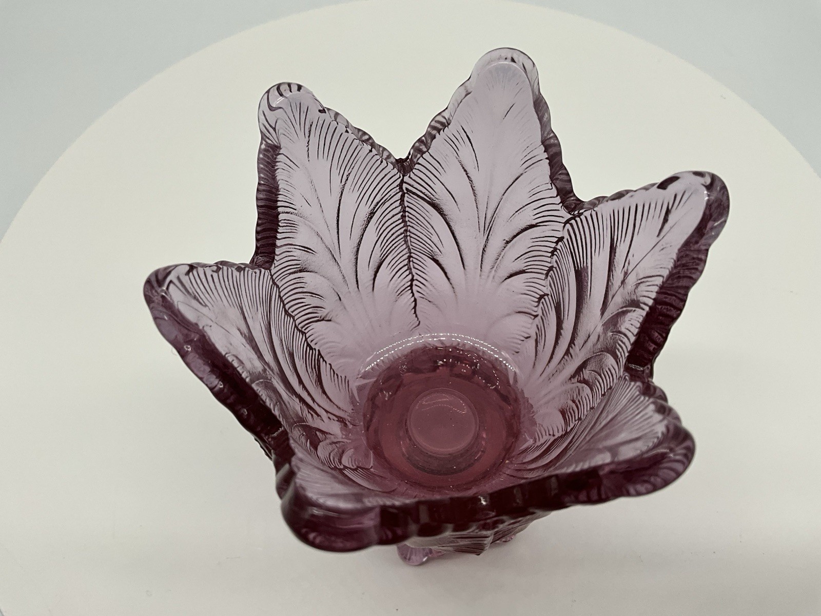Fenton Art Glass Dusty Rose Two Way Votive/Candle Holder 4.5 Inches High