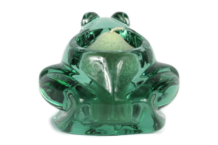Indiana Glass Lot of 2 Spanish Frog Votive Holder Tea Light Heavy Paperweight 5