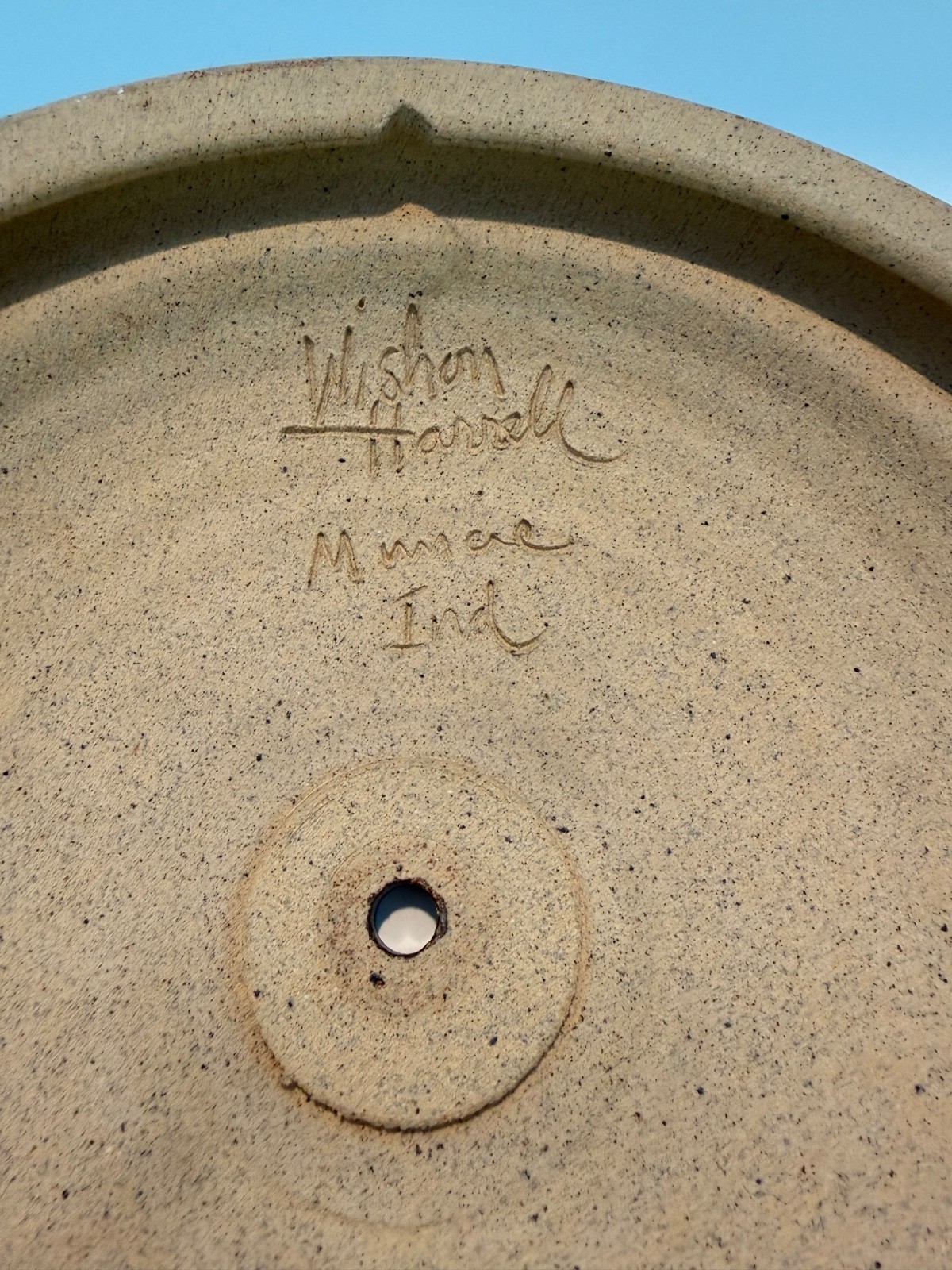 Vintage Wishon Harrell Ceramic 12″ Clock~ IN.~Style of Martz~needs clock parts