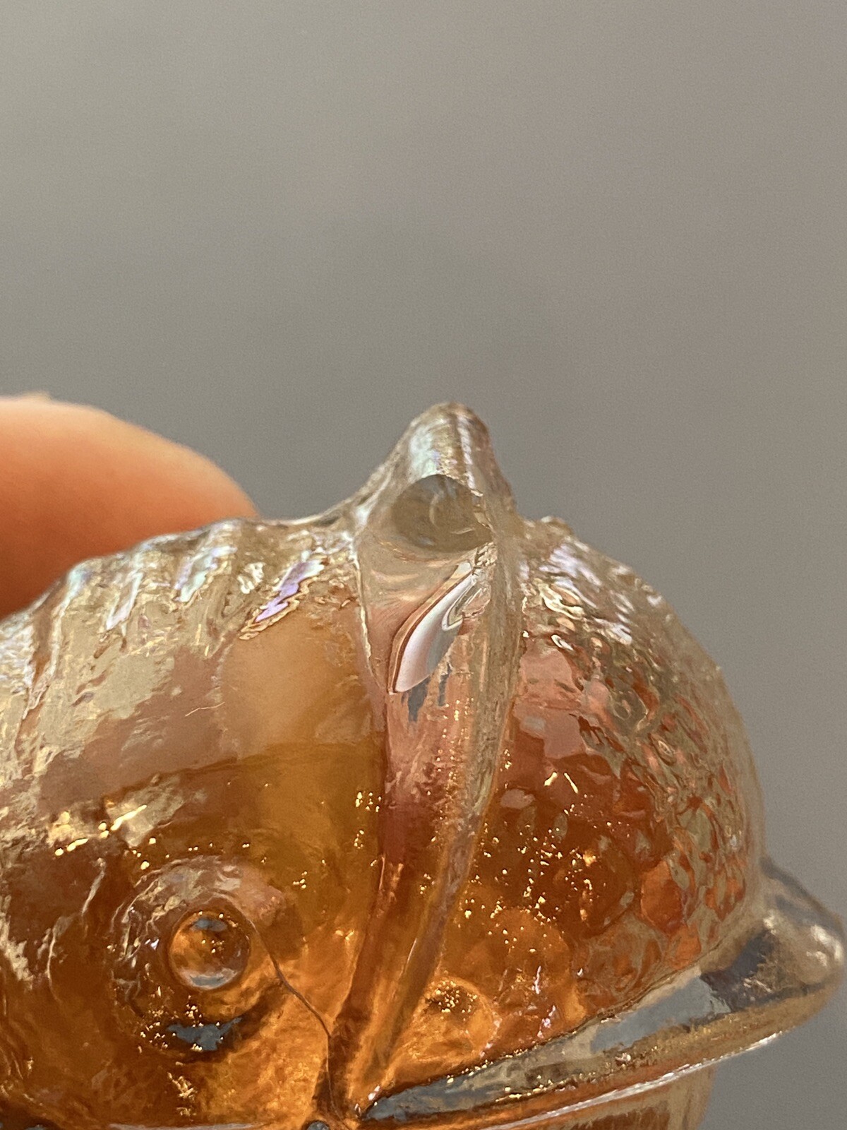 VINTAGE FOSTORIA Clear Textured Art Glass Owl Paperweight/Figurine 2.5″H