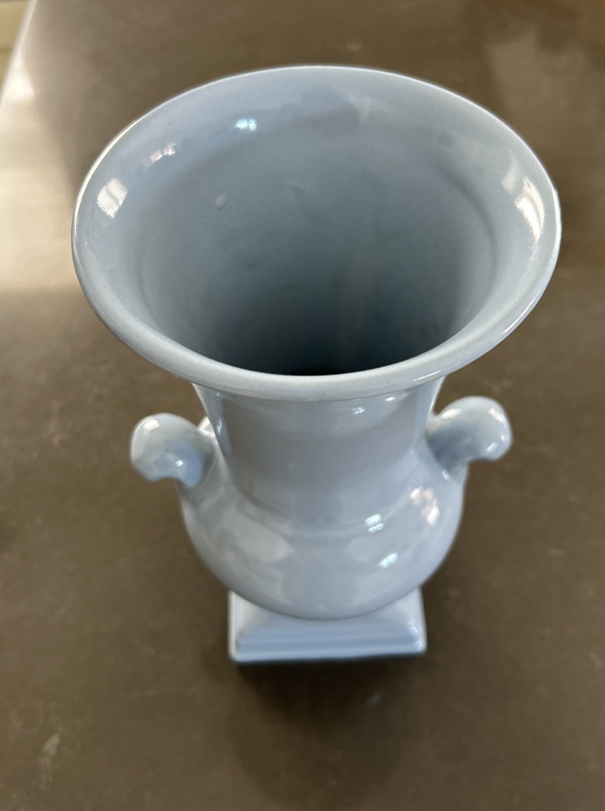Vintage MCM Abingdon Art Pottery, Robins Egg Blue Urn Vase, #563 EUC