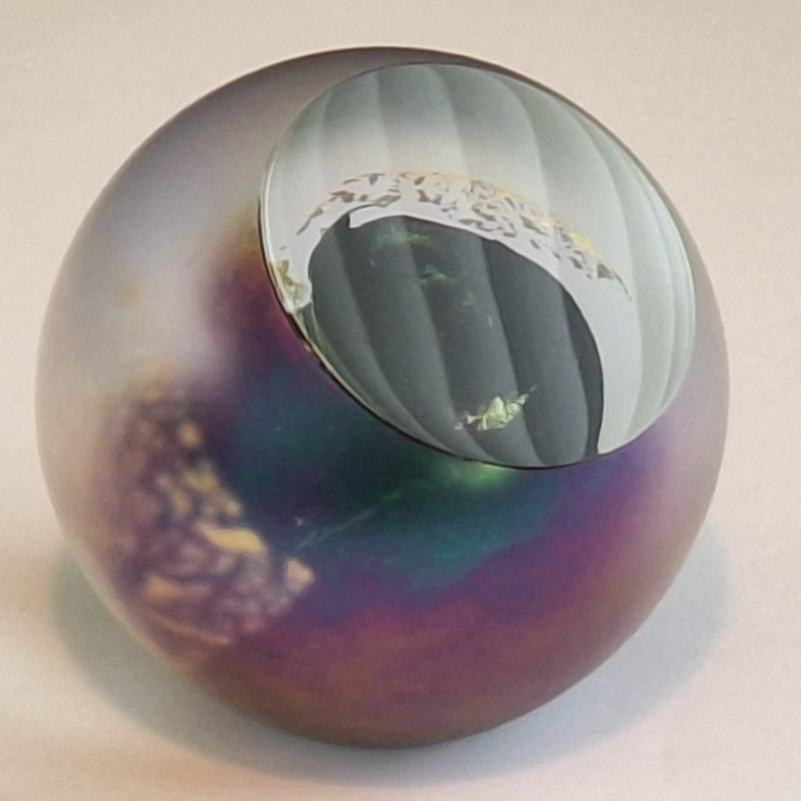 Glass Eye Studios Celestial Series Glass Hand Blown Art Paperweight, 3″ 1-1/4 Lb