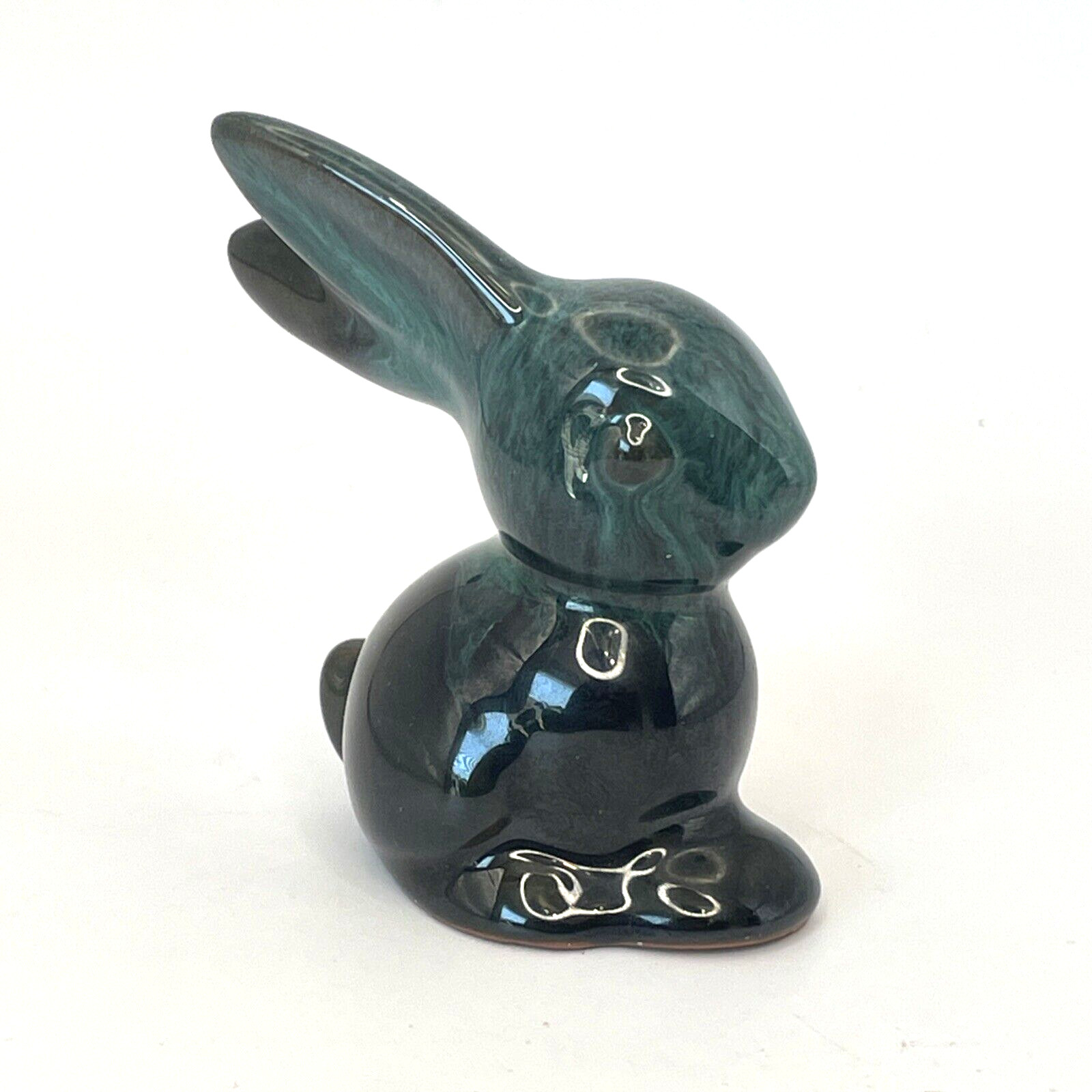Blue Mountain Pottery Bunny Rabbit Figurine Green Decor Easter