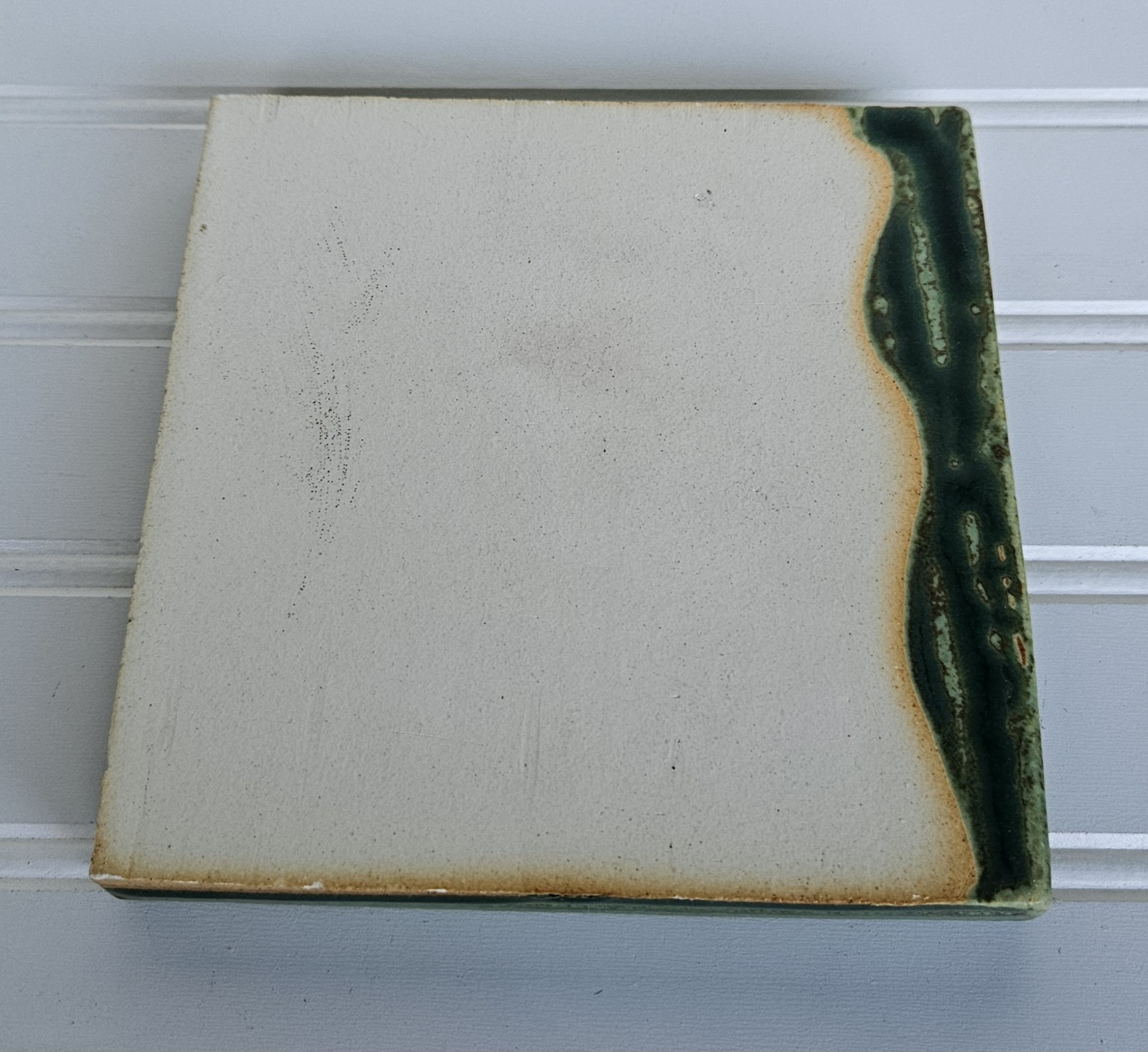 Vintage Motawi Tileworks Tile Laurel Green Ann Arbor Michigan 6×6 B22