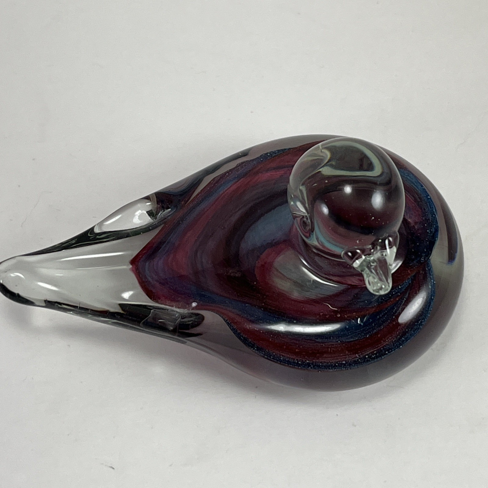 Ngwenya Glass Swaziland Handmade Dove Paperweight Bird Duck Art Swirls Eswatini