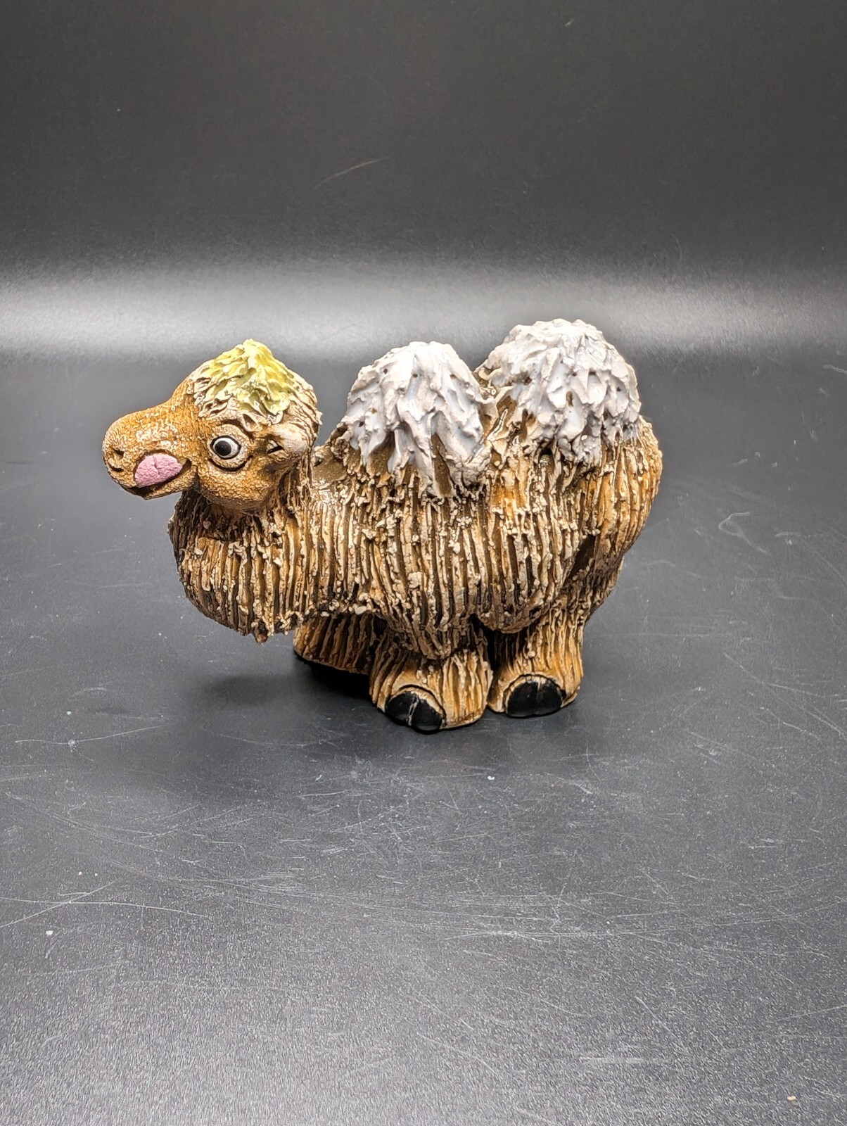 Vtg Artesania Rinconada Stoneware Bactrian Camel Figurine Silly Tongue out