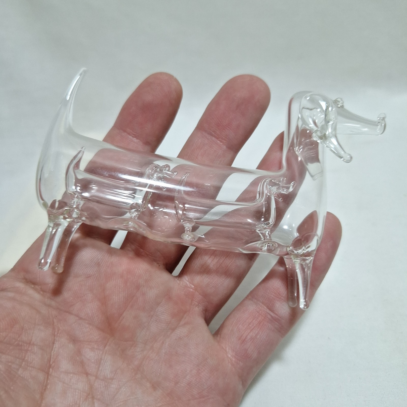 Vtg Roberto Niederer Hergiswil Glasi Hand Blown Glass Dachshund