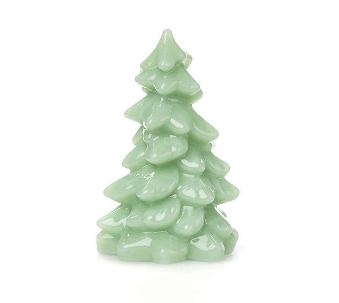 Jadeite Green Mosser Glass Mini 2.75” Christmas Holiday Tree Made In USA