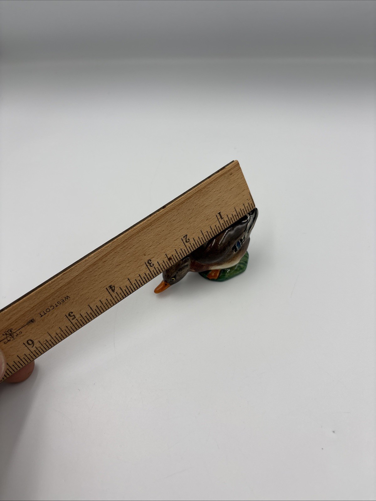 Gort USA Company Mallard Duck Bird Bone China Figurine Signed 59B 3” Long