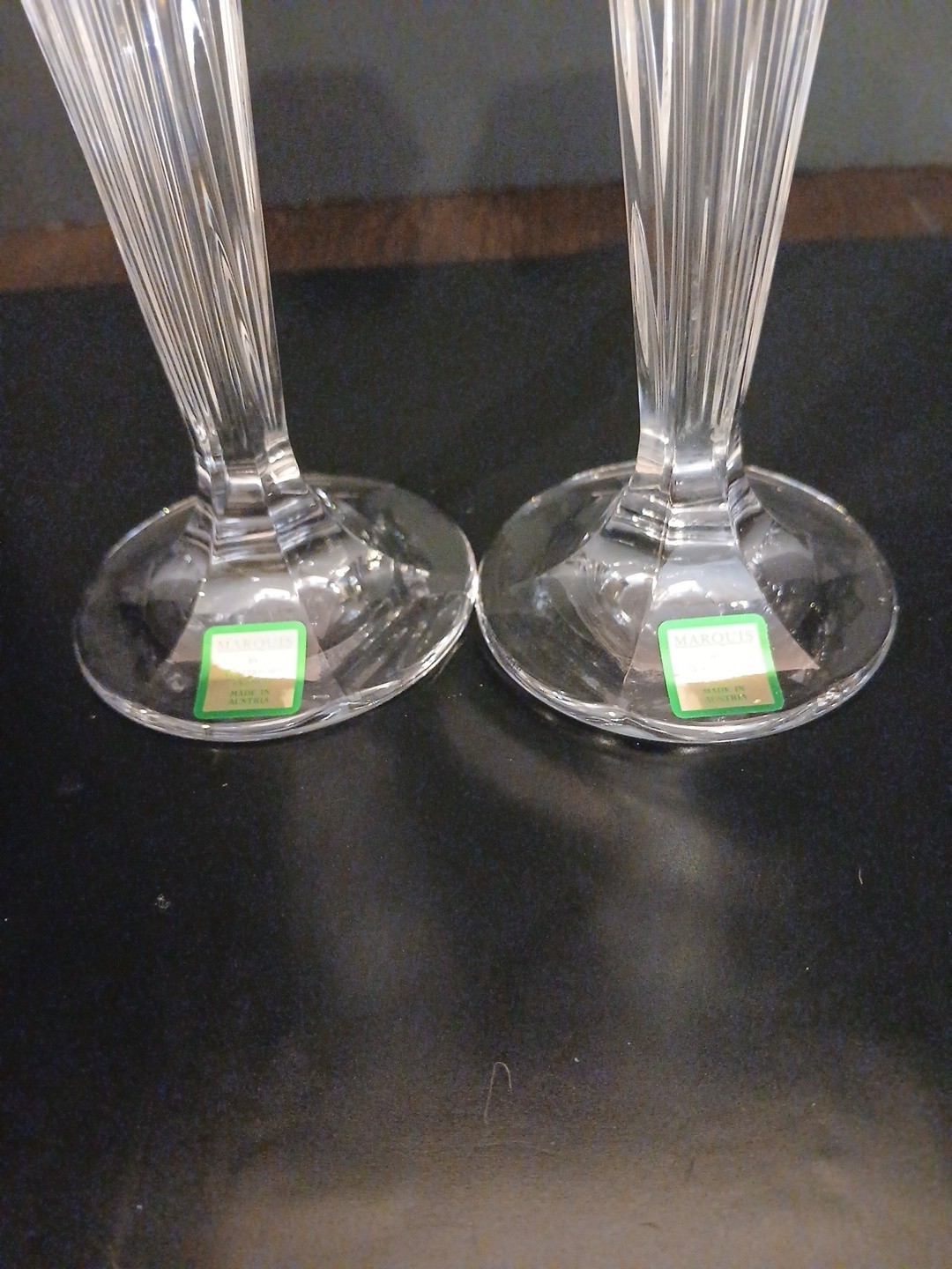 Marquis By Waterford “Festivale” Crystal 8-Inch Candlestick Holders
