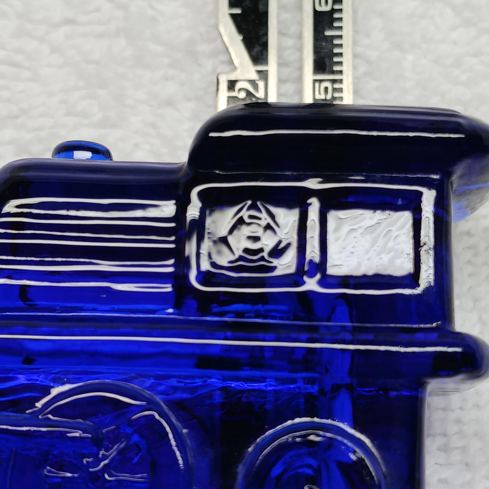 Boyd Special Glass Train Engine Locomotive Cobalt Blue