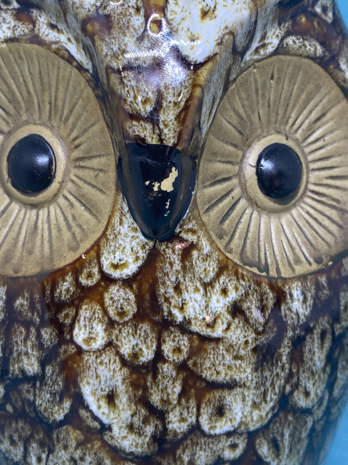 Owl vase 9in tall Elegant Expressions by Hosely International ceramic glazed